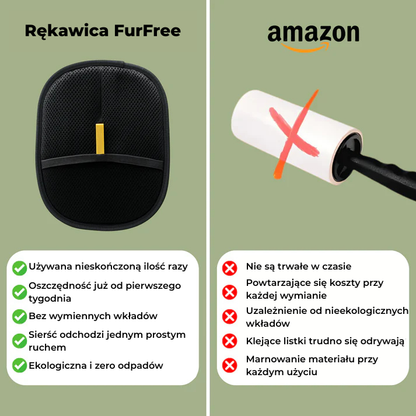 FurFree - Ekologiczna Rękawica do usuwania sierści Wielokrotnego użytku